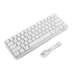 Chrono Clavier mécanique RK61, Clavier mécanique bimode Bluetooth Filaire/sans Fil USB avec 61 Touches pour Ordinateur/Tablette/téléphone Portable(blanc) pas cher