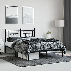 Avis Maison Chic Lit adulte - Cadre de lit métal avec tête de lit,Structure du lit Contemporain pour chambre noir 140x190 cm -MN74533