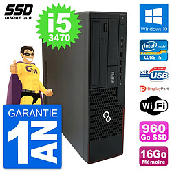 PC Fujitsu Esprimo E910 DT Intel Core i5-3470 RAM 16Go SSD 960Go Windows 10 Wifi · Occasion 