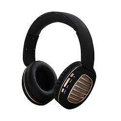 Universal Sans fil bluetooth casque pliable FM radio musique stéréo casque portable noir or 