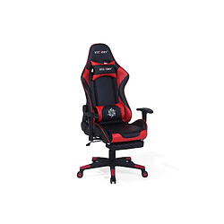 Beliani Siège de gamer rouge et noir VICTORY