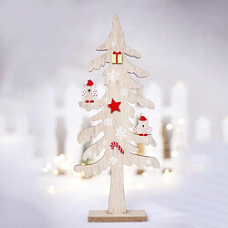 Wewoo 2 pcs décorations de noël créatif ornements en bois peints d'arbre de Noëltaille 24x10cm