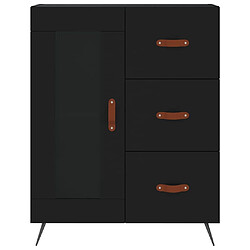 Maison Chic Buffet,Meuble de Rangement,commode pour salon,Cuisine noir 69,5x34x90 cm bois d'ingénierie -MN37954 pas cher