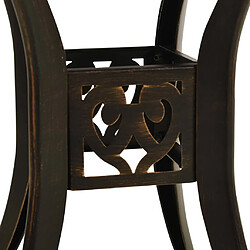 Avis vidaXL Table de jardin Bronze 78x78x72 cm Aluminium coulé