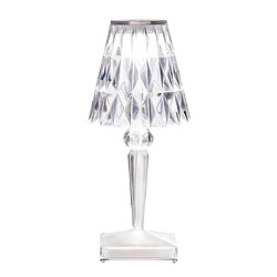 Kartell BATTERY - Lampe à poser LED d'extérieur rechargeable Transparent H22cm