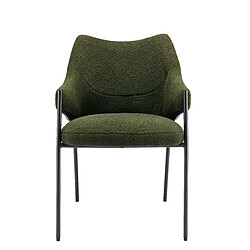 ComfortXL Chaise De Salle à Manger Lounge, 1 Pièce, Fauteuil En Peluche, Vert 