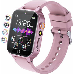 Vendos85 Montre Connectée Enfant Fille Garçon avec 26 Jeux Podomètre rose