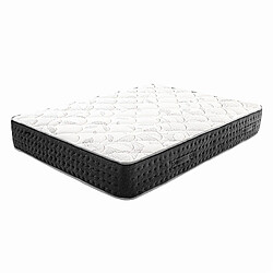 Visiodirect Matelas à ressorts ensachés MIERA , 140x190 cm, en mousse haute densité, Soutien très ferme, face été/hiver 