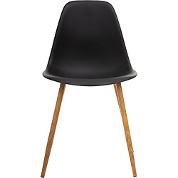 Toilinux Lot de 4 Chaises design scandinave Taho - Noir