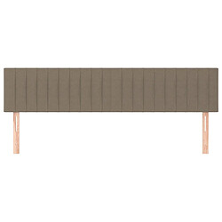 Avis Maison Chic Lot de 2 Têtes de lit design pour chambre - Décoration de lit Taupe 90x5x78/88 cm Tissu -MN16812