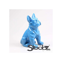 Stoobz Chien bouledogue français coloré 37 x 25 x 22 cm bleu.