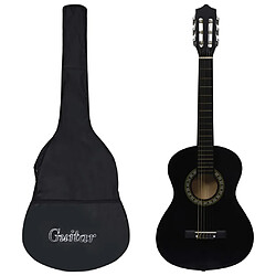 vidaXL Guitare classique avec sac de débutants et enfants Noir 1/2 34"