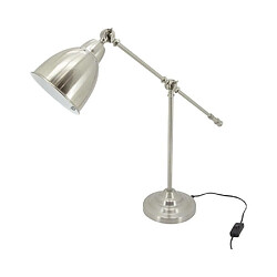 Aubry Gaspard Lampe de bureau en acier brossé.