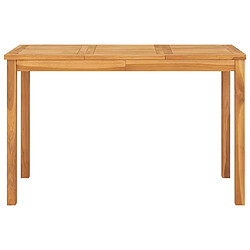 vidaXL Table à dîner de jardin 120x70x77 cm Bois de teck solide