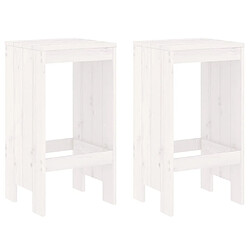 Avis Maison Chic Table de bar et chaises d'extérieur 3 pcs,Ensemble de bar de jardin pour relax blanc bois de pin massif -GKD654018