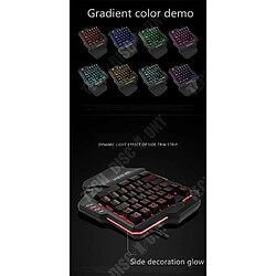 Avis Tech Discount TD® clavier gamers mécanique USB artefact rétroéclairage LED couleur touches colorées mini désign ergonomique repose mains pas cher