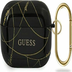 Guess Maroquinerie Guess GUACAPTPUCHBK Gold Chain Collection Étui de Protection pour AirPods Pro Noir