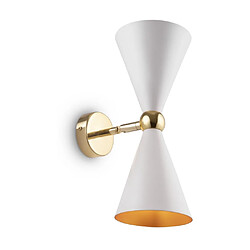 MAYTONI Moderne Vesper 2 lumière blanche avec applique murale dorée vers le haut 