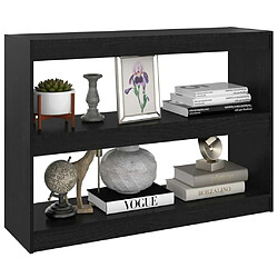 Acheter Maison Chic Armoire de livres - Bibliothèque - Séparateur de pièce Noir 100x30x71,5 cm Pin massif -GKD51475