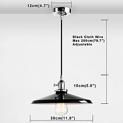 Avis Wewoo Suspension luminaire Lustre Lampe Suspendue de salle d'étude attique de personnalité créative rétro avec ampoule LED 4W noir