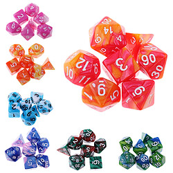 Acheter 28pcs Jeux de Dés Polyédriques Dice Set en Acryliqu Coloré ( D4 + D6 + D8 + D10 + D12 + D20 )