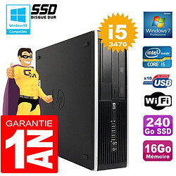 PC HP Compaq 8300 SFF Core I5-3470 Ram 16Go Disque 240Go SSD Graveur DVD Wifi W7 - Occasion