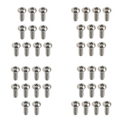 20 Pièces M3x8mm + 20x M3x10mm Bouton Tête Hexagonale Douille Vis à Tête