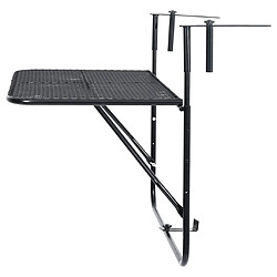 Acheter vidaXL Table de balcon Noir 60x40 cm Acier