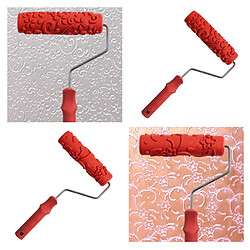 2pcs Bricolage Mur Empaistic Outil De Brosse De Rouleau De Peinture De Fleur Avec L'ensemble De Poignée pas cher