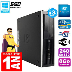 PC HP Compaq Pro 6300 SFF I3-3220 RAM 8Go Disque 240Go SSD Graveur DVD Wifi W7 · Occasion 