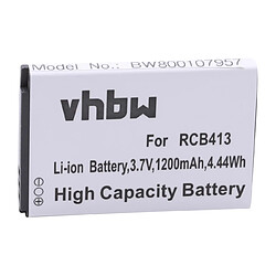 vhbw Batterie remplacement pour Doro RCB01P01, RCB413 pour smartphone (1200mAh, 3,7V, Li-ion) 