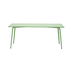 Mes Ensemble table 180 cm + 6 chaises + 2 fauteuils en métal vert - BACA pas cher