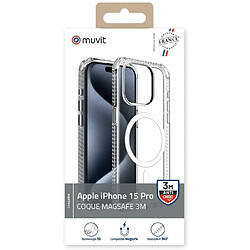 Avis Muvit Coque pour iPhone 15 Plus Antichoc 3M Compatible MagSafe Transparent