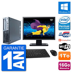 PC Lenovo M91p SFF Ecran 19" Intel G630 RAM 16Go Disque 1To Windows 10 Wifi · Occasion 