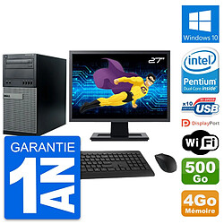 PC Tour Dell 790 MT Ecran 27" Intel G630 RAM 4Go Disque 500Go Windows 10 Wifi · Occasion 