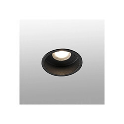 Faro Barcelona Downlight encastré rond noir IP44, GU10