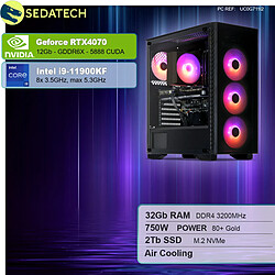 Sedatech PC Gamer • Intel i9-11900KF • RTX4070 • 32Go RAM • 2To SSD M.2 • sans OS