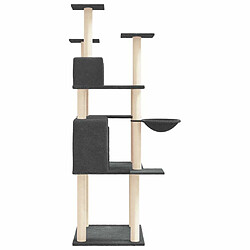 Acheter Arbre à chat avec griffoirs,niche pour chat en sisal Gris foncé 166 cm -MN29505