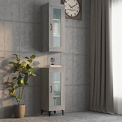 Maison Chic Armoire murale suspendue,Meuble de Rangement pour salon,cuisine Sonoma gris 34,5x34x90 cm -MN19611