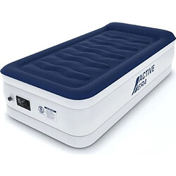 AB-S2-EU Matelas Gonflable Imperméable Gonfleur Electrique Camping 1 Personne Blanc 