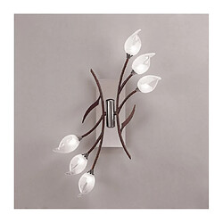 Luminaire Center Plafonnier/Applique Hollet avec interrupteur 6 Ampoules G9, chrome poli/Wenge Coloris : chrome poli, Wenge Coloris de l'abat jour : givré/transparent Largeur en Cm : 54 Hauteur en Cm : 73 Profondeur en Cm : 15 Poids en Kilos : 3 Type d'