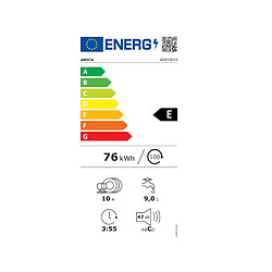 Lave-vaisselle 45cm 10 couverts 47db - adp1002s - AMICA