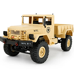 Wewoo Voiture télécommandée radiocommandée jaune 1:16 Mini 2.4G 4WD RC Crawler Off Road avec lumière RTR 