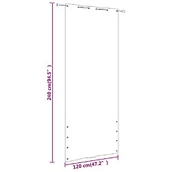 vidaXL Écran de balcon Terre cuite 120x240 cm Tissu Oxford pas cher