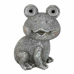 Paris Prix Statuette Déco Grenouille Solaire 22cm Gris