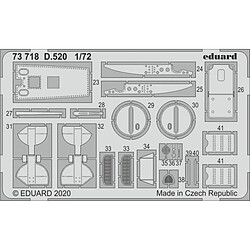 D.520 for Hasegawa - 1:72e - Eduard Accessories 