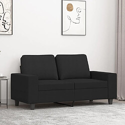 vidaXL Canapé à 2 places Noir 120 cm Tissu 