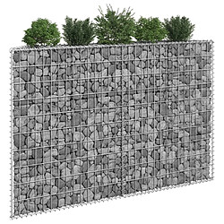 vidaXL Lit surélevé à gabion en trapèze Acier galvanisé 150x20x100 cm