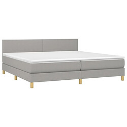 Avis Sommier à lattes et matelas LED,Cadre à lattes de lit pour Adulte Gris clair 200x200 cm Tissu -MN75984