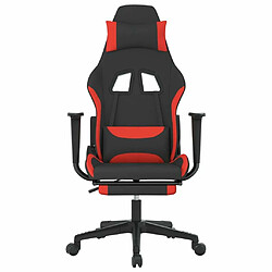 Avis Maison Chic Chaise de jeu, Chaise gaming de massage avec repose-pied, Fauteuil gamer,Chaise de Bureau Noir et rouge Tissu -GKD92752